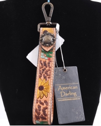 American Darling Ladies' Tooled W/Concho Keychain