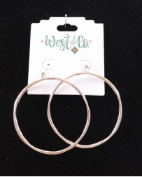 West & Co.® Ladies' Large Silver Hoop Earrings