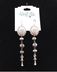 West & Co.® Ladies' Navajo Pearl Drop Earrings