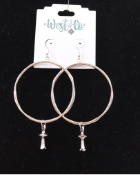 West & Co.® Ladies' Blossom Charm Hoop Earrings