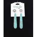 West & Co.® Ladies' Turquoise Slab Post Earrings