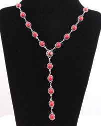 West & Co.® Ladies' Lariat Style Red Stone Necklace