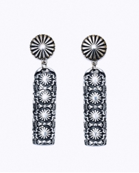 West & Co.® Ladies' Silver Burst Elongated Earring