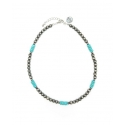 West & Co.® Ladies' Navajo Pearl & Turq Choker