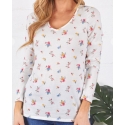 P.S. Kate® Ladies' Floral Back Twist Top