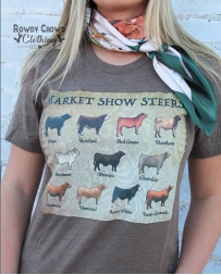 Rowdy Crowd Clothing® Ladies' Market Show Steers Tee - Plus