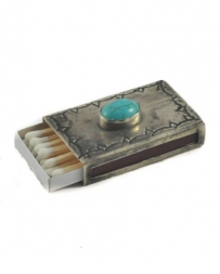 J. Alexander Rustic Silver® Matchbox W/Turquoise