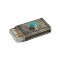 J. Alexander Rustic Silver® Matchbox W/Turquoise