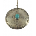 J. Alexander Rustic Silver® Round Ornament W/Turquoise