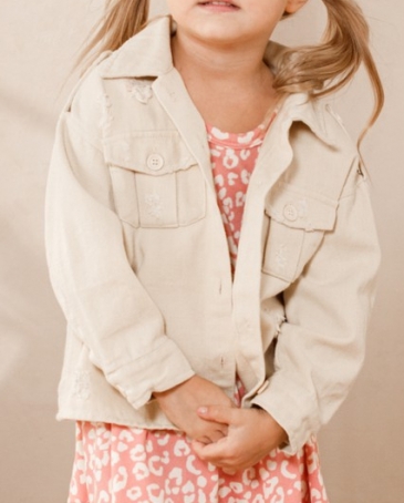 ODDI® Girls' Mommy Match Cream Jacket