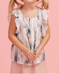 ODDI® Girls' Water Color Square Neck Top