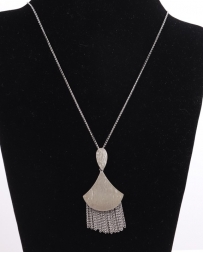 Just 1 Time® Ladies' Fringe Silver Shield Necklace