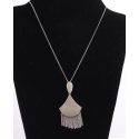 Just 1 Time® Ladies' Fringe Silver Shield Necklace
