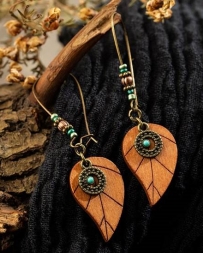 Ladies' Bohemian Bead Vintage Handmade Natural Wooden Earrings