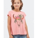 Girls' Flower Skull Tee