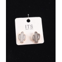 Just 1 Time® Ladies' 2 Tone Cactus Stud Earrings