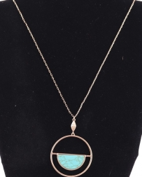 Just 1 Time® Ladies' 32" Large Turquoise Moon Necklace
