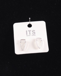 Just 1 Time® Ladies' Small Silver Arrowhead Earrings