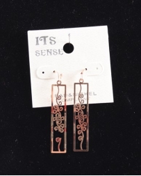 Just 1 Time® Ladies' Long Gold Filigree Earrings