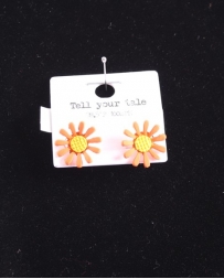 Just 1 Time® Ladies' Orange Daisey Earrings