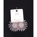 Just 1 Time® Ladies' Lg Silver Sunflower Earrings