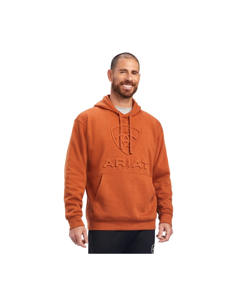 Ariat Desert Sunrise Hoodie for Men in Chestnut Brown