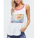 Ladies' Tie Dye Flag Tank