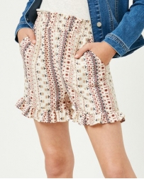 Girls' Printed Smocked Waist Shorts