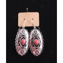 Just 1 Time® Ladies' Oval Conch Red Stone Dangle