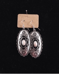 Just 1 Time® Ladies' Oval Conch White Stone Dangle