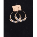 Just 1 Time® Ladies' Gold And Grey Beaded Hoops