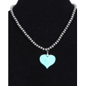 Just 1 Time® Ladies' Turq Heart Nav Pearl Necklace