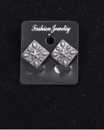 Just 1 Time® Ladies' Pewter Stamped Star Stud