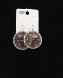 Just 1 Time® Ladies' Gold/Mint Floral Filigree Dangle