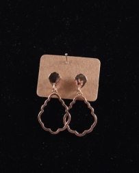 Just 1 Time® Ladies' Quatrefoil Gold Earrings