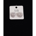 Just 1 Time® Ladies' Silver Sunflower Earrings