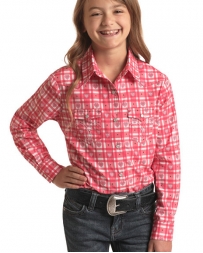 Rock and Roll Cowgirl® Girls' Heart Print Snap Shirt