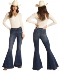Rock and Roll Cowgirl® Ladies' Hi Rise Flare Bell Bottom