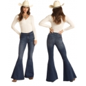 Rock and Roll Cowgirl® Ladies' Hi Rise Flare Bell Bottom