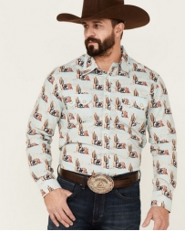 Rock & Roll Cowboy® Men's LS Conversation Print