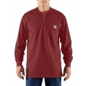 Carhartt® Men's FR LS Henley Red