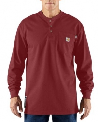 Carhartt® Men's FR LS Henley Red - Big and Tall