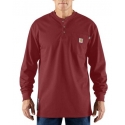 Carhartt® Men's FR LS Henley Red - Big and Tall