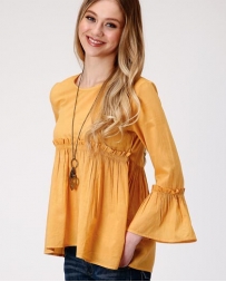 Roper® Ladies' Yellow Bell Sleeve Blouse
