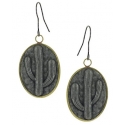 Montana Silversmiths® Ladies' Antiqued Cactus Earrings