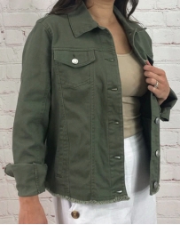 Pine Apparel® Ladies' Frayed Denim Jacket