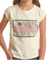 Rock and Roll Cowgirl® Girls' Cap Sleeve Graphic Tee