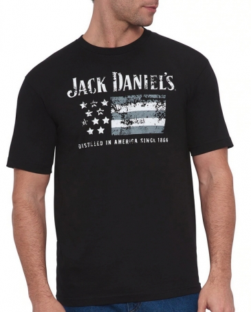 Jack Daniels® Men's Distressed Flag Shirt