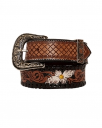 Myra Bag® Ladies' Checkered Brown Tooled Belt