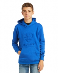 Ariat® Boys' Blue Logo Hoodie